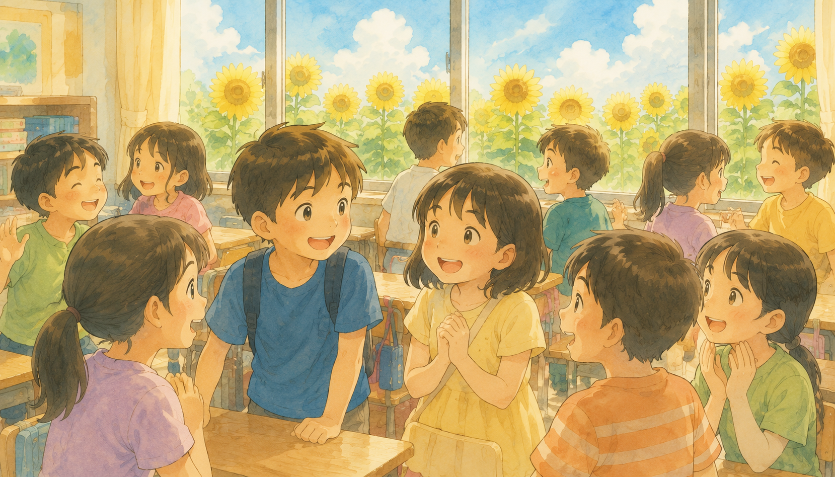 学級レク 夏休み明け 教室で安心して過ごす子どもたち