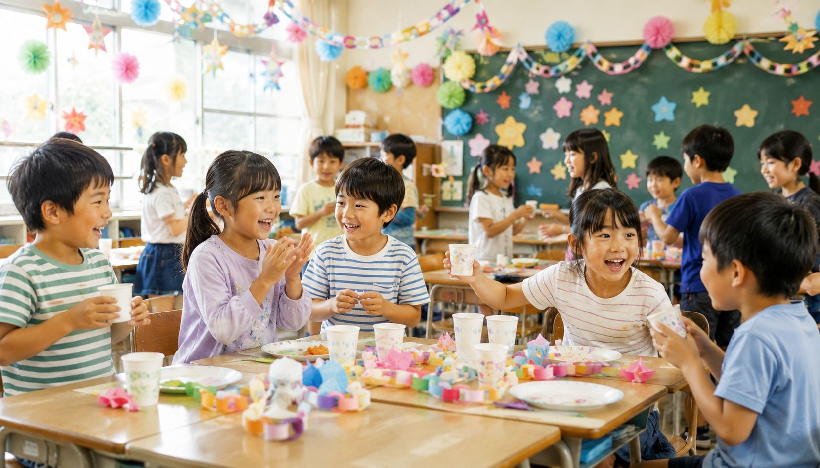 お楽しみ会 手作り装飾で盛り上がる教室