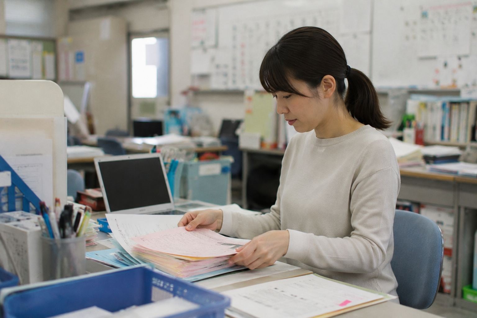 保護者会 資料 作り方 資料を準備する先生